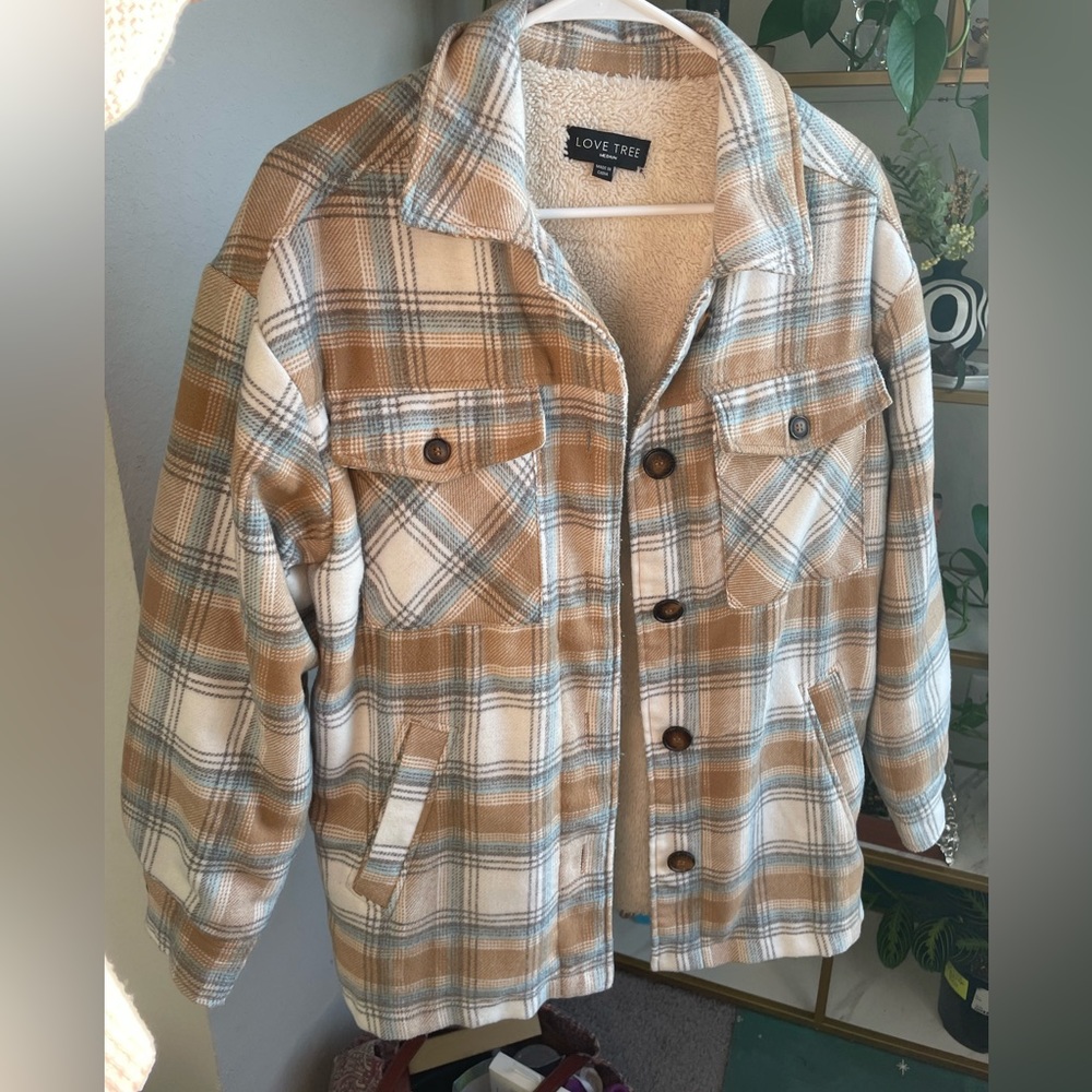 Cozy Flannel Sherpa Jacket ♥️